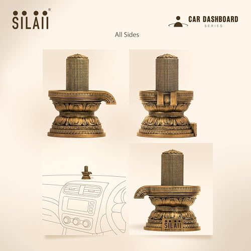 Image of SILAII 1008 Shiva Lingam Car Dashboard Sculpture - Mini Shivling Idol for Car Decor | Lord Shiva Statue for Home, Office & Gift | 3 Inch Religious Showpiece