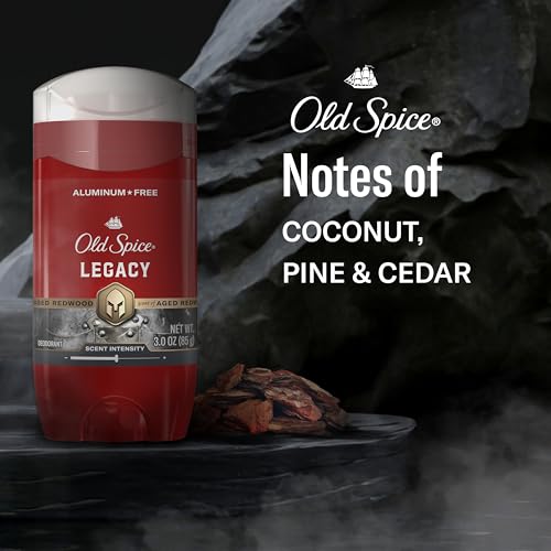 Image of Old Spice Aluminum Free Deodorant for Men, 24 /7 Odor Protection, 24 /7 Signature Scent & Lasting Freshness, Goes on Clean, Legacy with Coconut, Pine & Cedar Scent, 3.0 oz
