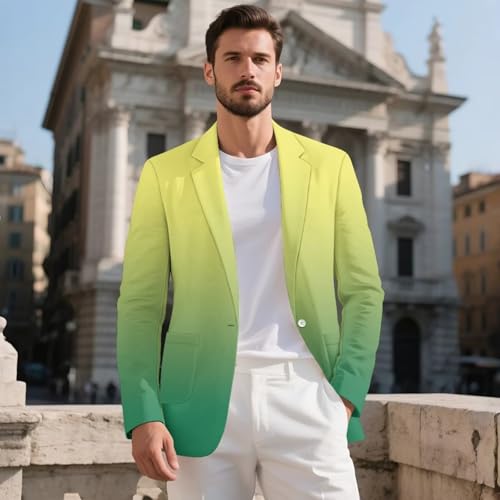 Gradient Blazers for Men One Button Casual Suit Coat with Lining, Soft, Breathable, Comfort, for Business Casual Wear2