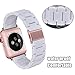 V-MORO Resin Band Compatible with Apple Watch Bands Series 11/10/9/8/7 41mm 42mm 40mm 38mm Fashion Lightweight Bracelet Strap Replacement for iWatch 6/5/4/3/2/1/SE Women Men(White-tone)