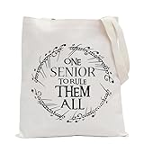 FUNYSO LOTR Inspired Merch One Senior to Rule Them All Bolsa de mano, regalo literario, One Senior a Reino Unido, 28 inches