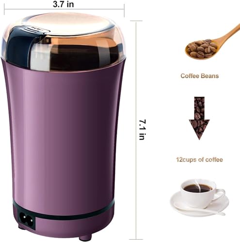 Image of Coffee Grinder Multi-Functional Electric Stainless Steel Multifunction Smash Machine Household Cereals Grain Portable Coffee Bean Seasonings Spices Mill Powder Grinder Machine for Home Office