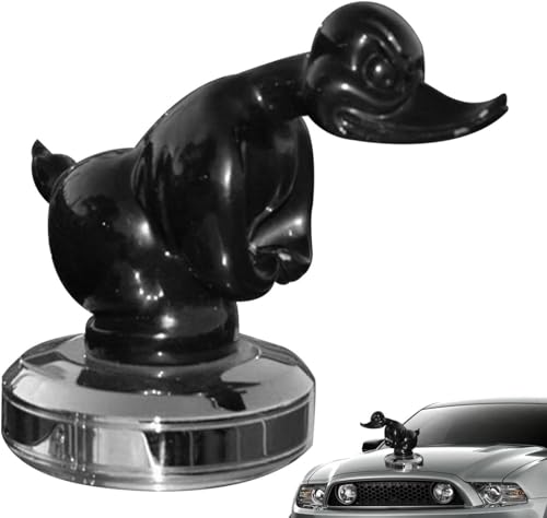 Ataoyus Angry Rubber Duck Hood Ornament, 3D Funny Ornament Auto Capó Ornament, Angry Rubber Duck Kühlerfigur, borracha irritada pato radiador figura para decoração de carro bar, pub, clube
