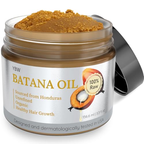 YBW Batana Oil for Hair Growth Dr. Sebi Organic, Natural, Pure and 100% Raw Batana Oil Paste from Honduras - Botana Enhances Hair Thickness, Prevents