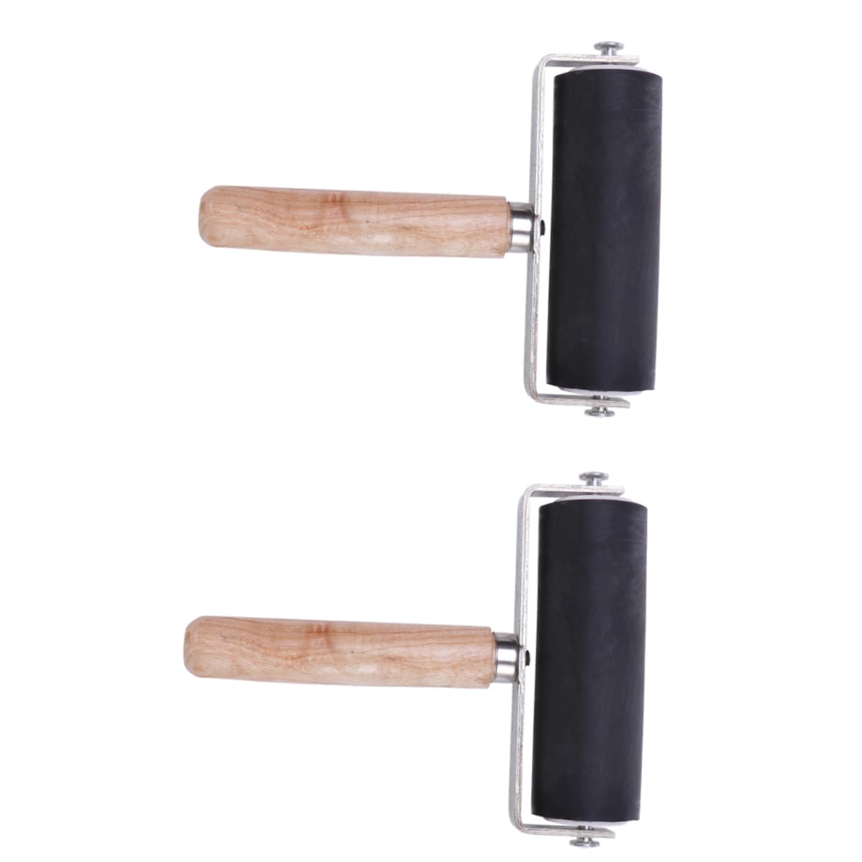 SEWACC Rubber Tool for Printmaking 2pcs 10cm Ink Roller Flat Surface Stamping Tool for Crafting Art Projects