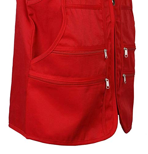 Image of Men's 9 Pockets Work Utility Vest Military Photo Safari Travel Vest Workwear Jacket