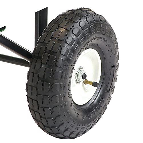 Sunnydaze Utility Steel Garden Cart, Outdoor Lawn Wagon With Removable Sides, Heavy-Duty 400 Pound Capacity, Black #TOP6