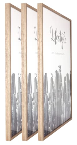 Art Maison 24X36 Inch Wood Picture Frame Set Of 3, Grey Gallery Wall Frames, Hanging Photo Display Frame Set For Wall Decor, Poster Certificate Frame #TOP2
