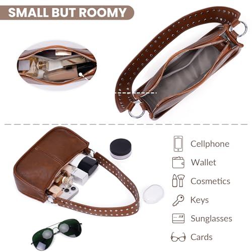 Bolso de hombro para mujer estilo retro pequeño miniatura 6