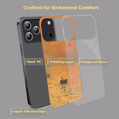 for iPhone 17 Pro Max Colorful Design Black Silicone Glass Case Sunrise by ToniPai - Used condition - Image 2