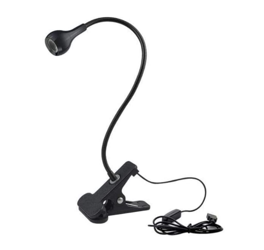 XANAYXWJ Uchwyt zaciskowy na biurko USB elastyczna stołowa lampka do czytania do sypialni dekoracja salonu lampka nocna do domu (czarna)