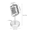 SIXRUN Vintage Microphone Clear Sound Adjustable Angle Wired Retro Condenser Mic for Karaoke Performance #2