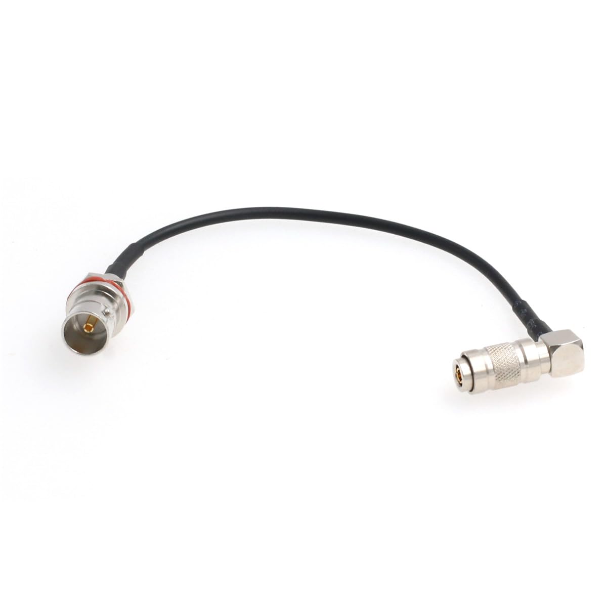 HangTon 15cm Right Angle DIN 1.0/2.3 to Female BNC Adapter Cable for Blackmagic, Sony, Canon, ARRI, RED Cameras and Monitors