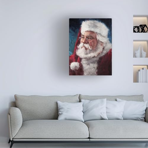 Wrapped Canvas Wall Art - Meadowpaint 'Elderly Santa Portrait' Wall Art for Living Room, Bedroom, or Office Décor - 35x47 by Trademark Fine Art - Image 3