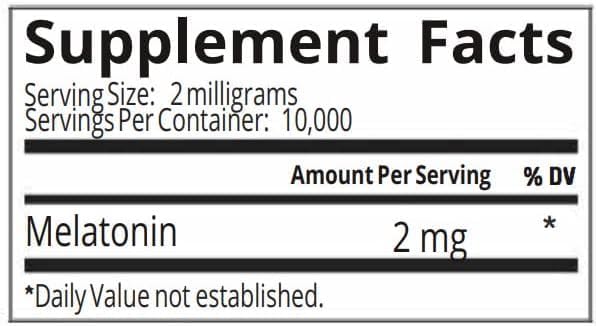 Miniatura 3 de Melatonina  Polvo natural para ayudar al sueño a granel  Dosis personalizada de 2 mg - 5 mg de reemplazo de cápsulas (0.71 oz - 10,000 dosis)