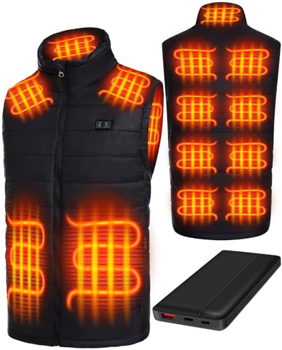 Deceny CB Gilet Chauffant Electrique Noir, XL