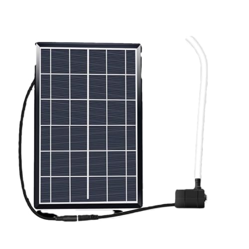 Sistema de bomba de agua con energía solar, panel de 6 W y 9 V, bomba de 12 V CC, sumergible de 240 l/h, con filtro de tubo de 2 m, para estanque, acuario, fuente, jardín, uso al aire libre
