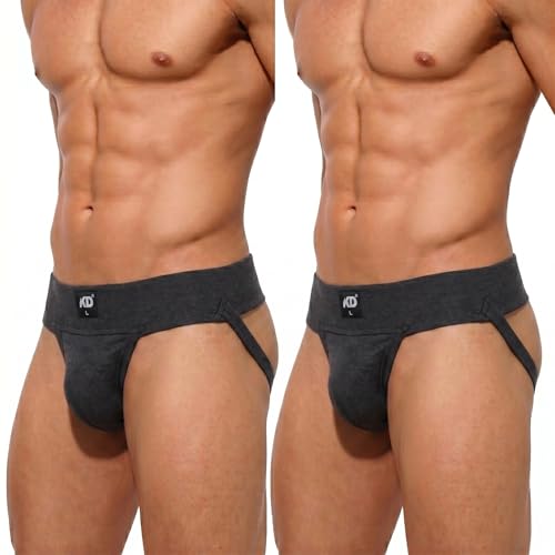 KNK - KNK Mens Jockstrap - Organic Cotton Athletic Supporter with Cup Pocket, Black (Pack of 2, XL) - Best Deal on Amazon