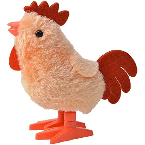 Eastuy 1Pcs Wind Up Chick Toy, Super Cute Jumping Chick Toy, Soft Plush Chick Stuffed Animal Gift for Kids Toddlers Birthday Christmas Party Random Color Cover