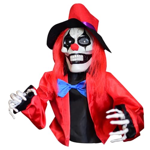 Clown fantôme lumineux accessoire effrayant fête Halloween extérieur