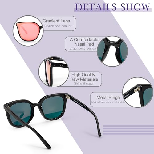 SIPHEW Oversized Cat Eye Sunglasses for Women Mirrored Polarized Designer Womens Sunglasses w UV Protection4