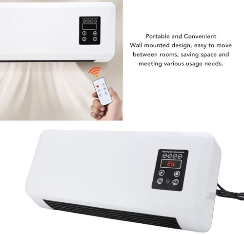 Calefactor Eléctrico Portátil de Pared 110V con Control Remoto miniatura 3