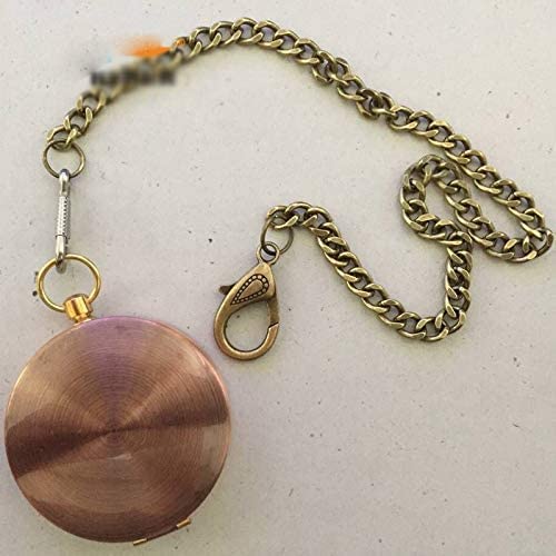 Brújula portátil Camping Senderismo brújula de Bolsillo navegación Bronce Concha Reloj de Bolsillo Cadena Colgante brújula multifunción