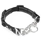 🐕 【Reflective collar】La costura altamente reflectante proporciona una buena visibilidad en la noche para garantizar la seguridad y puede ayudarle a encontrar fácilmente a su mascota en la noche o en situaciones de poca luz. Este collar clásico se adapta a todas las correas y es ideal para el entrenamiento, el paseo, etc.