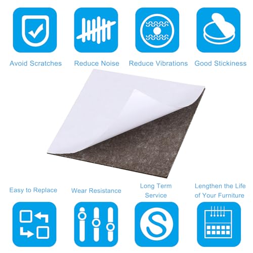 Base de fieltro para lámparas PATIKIL: cuadrados suaves color café para proteger tu salón 5