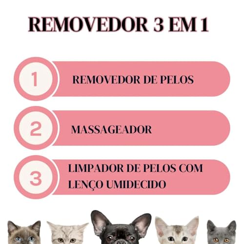 Rasqueadeira Escova Removedora de Pelos Para Pet Gatos Cachorro