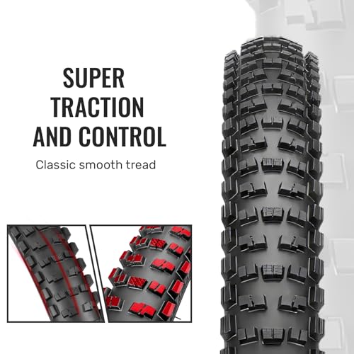 2-Pack Mountain Bike Tires & Tubes Set: 16/20/24/26-Inch