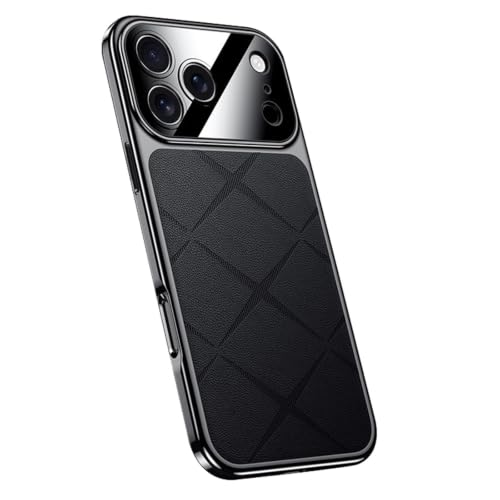Étui en cuir iPhone 17 anti-rayures : protection de l'objectif et style fin
