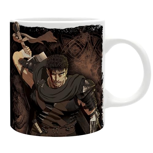 ABYSTYLE - Taza BERSERK Guts - Producto oficial - 320 ml - Cerámica de alta calidad - Diseño Dark Fantasy