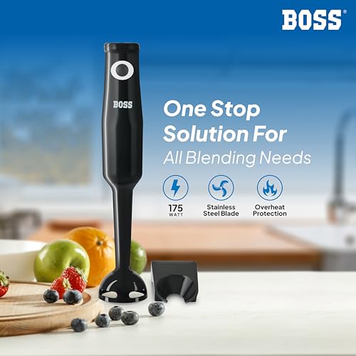 Image of BOSS Classic Hand Blender 175W with Variable Speed & 2 Year Warranty | Black