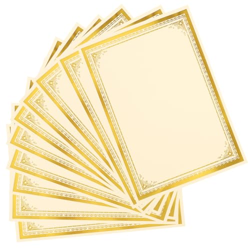 Papier Certificat pour Récompense Académique : Valorisez les Succès avec 35 Feuilles Or Lisse