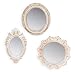 Darice 30015565 Miniature Oval & Circle Mirrors, 3 Assorted Styles, White (Pack of 288)