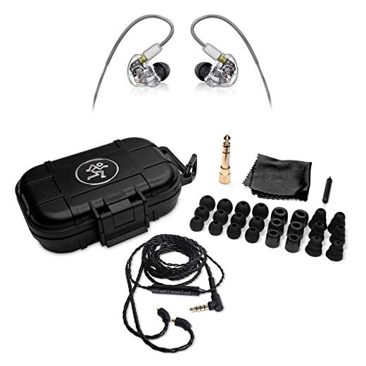 MACKIE MP-460 monitores intraurales (IEM) profesionales con aislamiento acústico y cuatro transductores de armadura balanceada