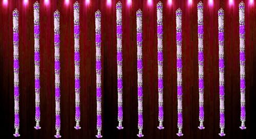 Image of Artificial White Gajra Jasmine & Colourful Flower Strings for Wedding Decorations, Event Decor Perfect for Diwali, Ganpati & Pooja /Temple /Mandir Decoration, 5ft (12, Purple - 5ft)