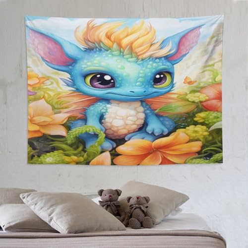 Tapisserie ptérosaure grand format pour habiller un grand mur blanc