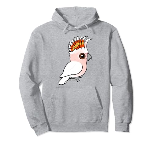 Cute Cartoon Pink Cockatoo Raised Crest Birdorable Bird Pullover Hoodie