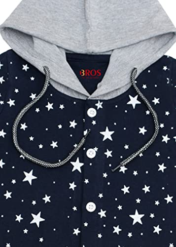 Image of 3BROS Cotton Bodysuit /Dress /Baba Suit for Boys /Girls Full Pajama Set & Casual Full Sleeves Shirt with Cap Attached Combo Kid's Set, Winter Collection for Kids, WinterWear for Kids