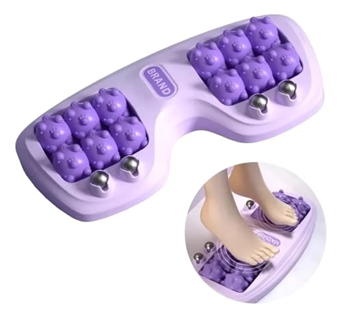 Manual Foot Reflexology Massager with Acupressure Rollers Pain Relief, Stress Relaxation & Blood Circulation Booster Non-Slip Foot Massage Board for H