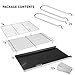 Crystals BBQ Grill Tray Set 67cm – DIY Charcoal Barbecue with Ash Tray, Chrome Cooking Rack & Handles, Portable Garden Outdoor Grill for Patio, Camping, Picnic & Summer Parties
