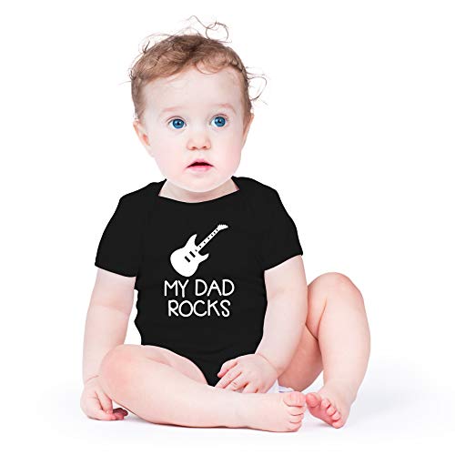 AW Fashions My Dad Rocks Baby Bodysuit Funny Adorable Newborn Unisex Boys Girls Romper Clothing Outfits2
