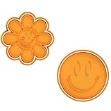 Flower Groovy Smiley Face Cookie Cutter & Stamp