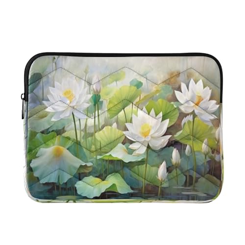 Funda para portátil 13-14 pulgadas impermeable color blanco loto