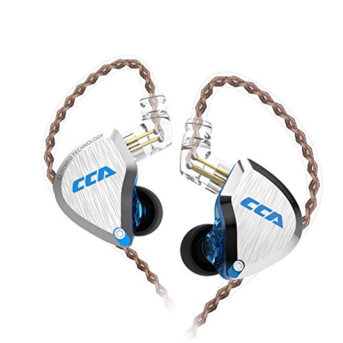 One-Day Sale: Up to 60% Off CCA C12 in-Ear Monitors, 5BA+1DD Hybrid HiFi Stereo Noise Isolating IEM Wired Earphones/Earbuds/Headphones with Detachable Tangle-Free Cable CPin for Musician Audiophile (Without MIC, Blue)