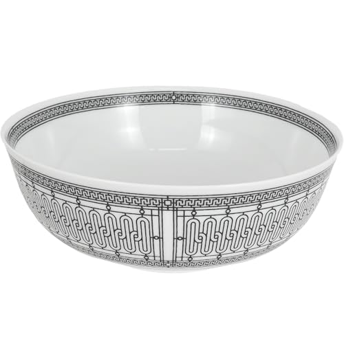エルメス HERMES アッシュデコ H Deco サラダボウル 25cm ブラック ホワイト 磁器 P037028P ブランド食器 ギフト [並行輸入品]