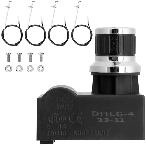 4 Outlet Grill Igniter Kit for Blackstone Grill Igniter Blackstone Starter Replacement 36 Inch Griddle Accessories Ignitor & Ignition Wires Kit for Black Stone Igniter Replacement AA Battery Required