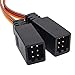 2Pcs ShareGoo JR Style Servo Splitter 1 Male to 2Female Y Harness Leads Y Splitter Cable Lead Wire 350mm for RC Cars Airplane Helicopter Drone Receiver Servo ESC